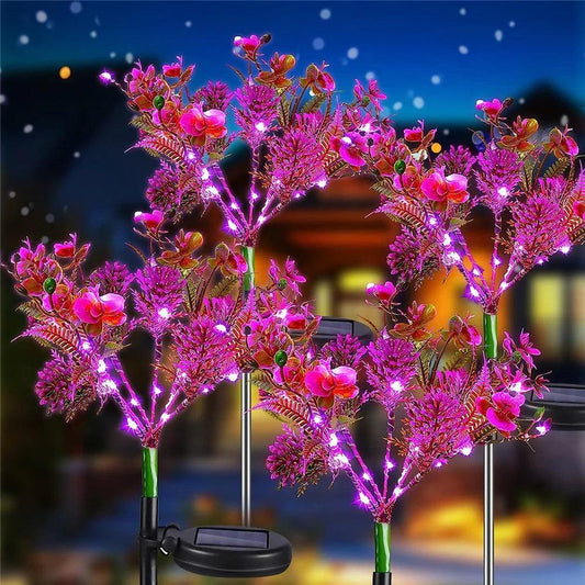 LED Outdoor Solar Phalaenopsis Flower Light With Waterproof IP65 For Garden Decor - Lumaz