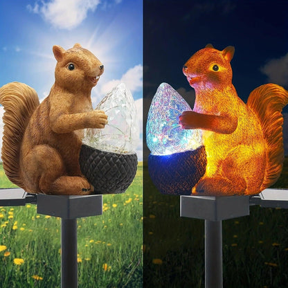 LED Outdoor Solar Squirrel Stake Light For Garden Decoration - Lumaz