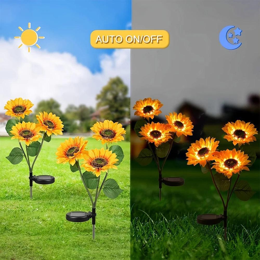 LED Outdoor Solar Sunflower Light For Garden Decoration - Lumaz