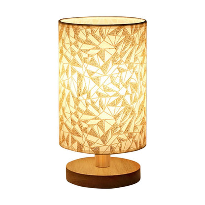 Wooden LED Table Lamp with exquisite linen lampshade, modern minimalist style | Lumaz - Lumaz