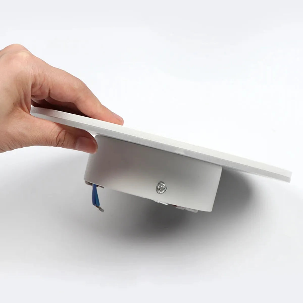 Moderne runde LED-Wandleuchte – Schwarz/Weiß, Aluminium & Acryl, Warmweiß/Neutralweiß, 8 W/12 W