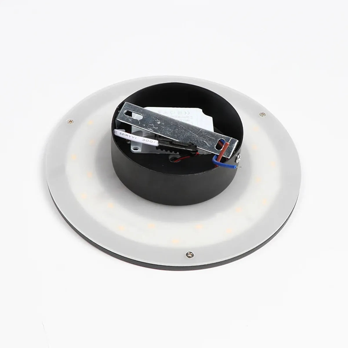 Moderne runde LED-Wandleuchte – Schwarz/Weiß, Aluminium & Acryl, Warmweiß/Neutralweiß, 8 W/12 W