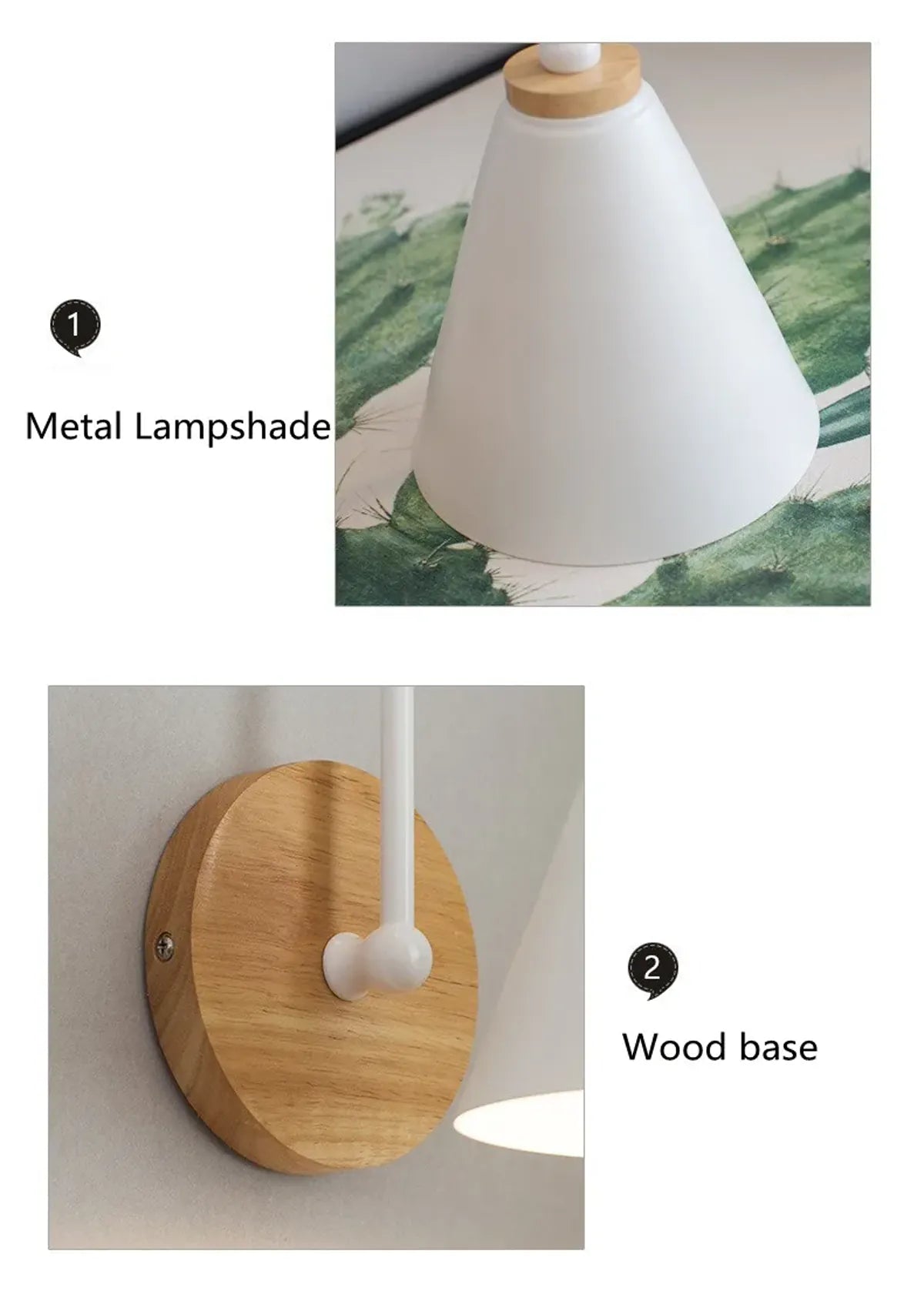 Modern Minimalist LED Wall Light Nordic Indoor Wall Lamp with Switch for Bedroom