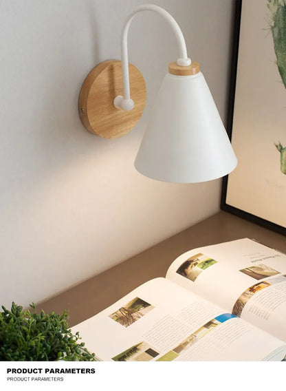 Modern Minimalist LED Wall Light Nordic Indoor Wall Lamp with Switch for Bedroom