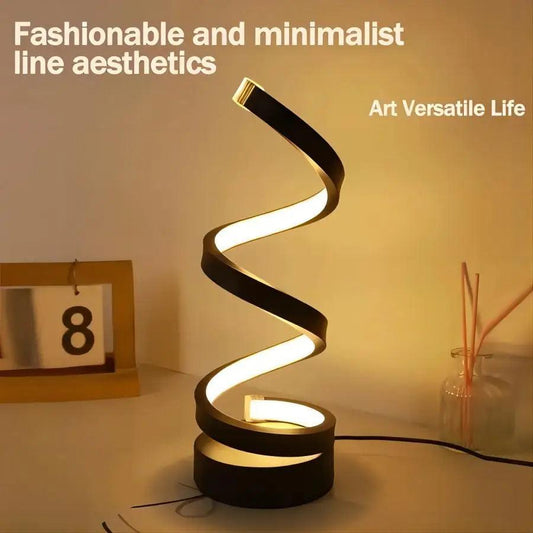 Modern Spiral Dimmable LED Table Lamp - Lumaz