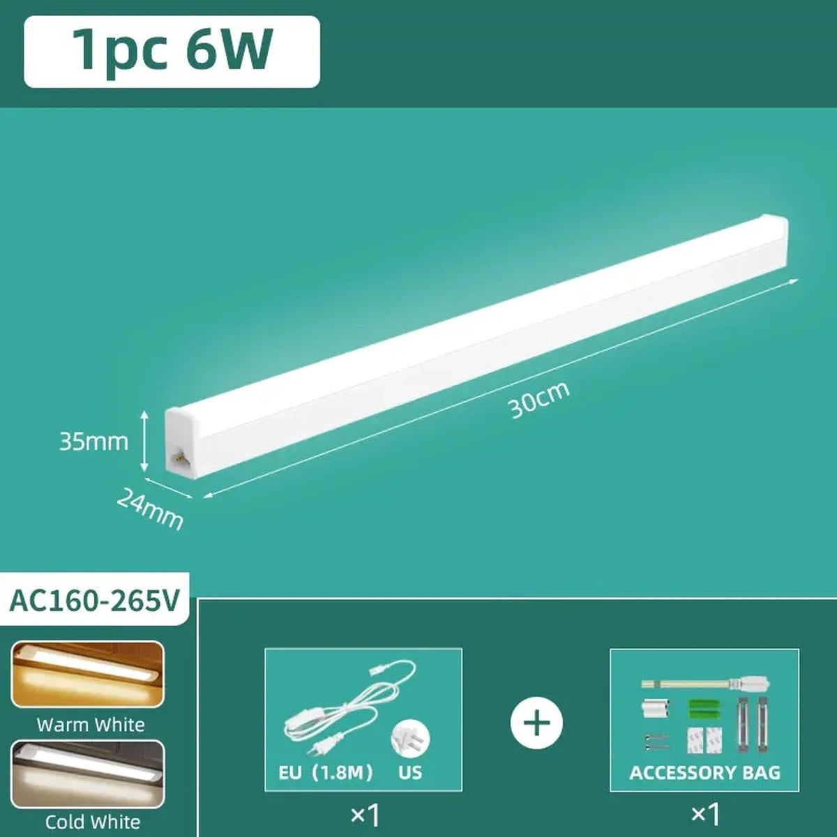 Moisture-Proof Under Cabinet LED Light Bar - Waterproof Dustproof, Super Bright