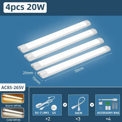 Moisture-Proof Under Cabinet LED Light Bar - Waterproof Dustproof, Super Bright