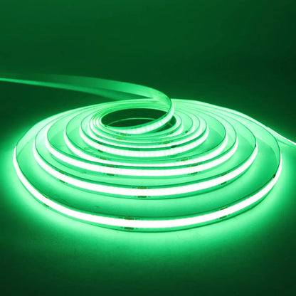 Motion Sensor COB LED Strip Light - Battery-Powered, 320 LEDs/m, Multi-Color, 3mm/5mm/8mm