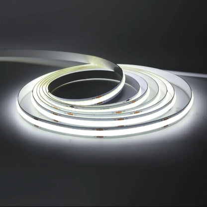 Motion Sensor COB LED Strip Light - Battery-Powered, 320 LEDs/m, Multi-Color, 3mm/5mm/8mm