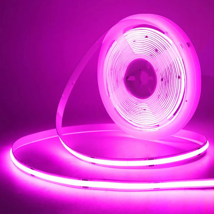 Motion Sensor COB LED Strip Light - Battery-Powered, 320 LEDs/m, Multi-Color, 3mm/5mm/8mm