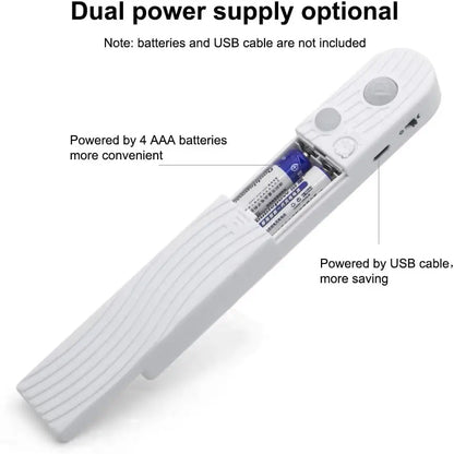 Motion Sensor COB LED Strip Light - Battery-Powered, 320 LEDs/m, Multi-Color, 3mm/5mm/8mm