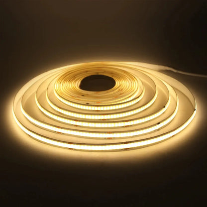 Motion Sensor COB LED Strip Light - Battery-Powered, 320 LEDs/m, Multi-Color, 3mm/5mm/8mm
