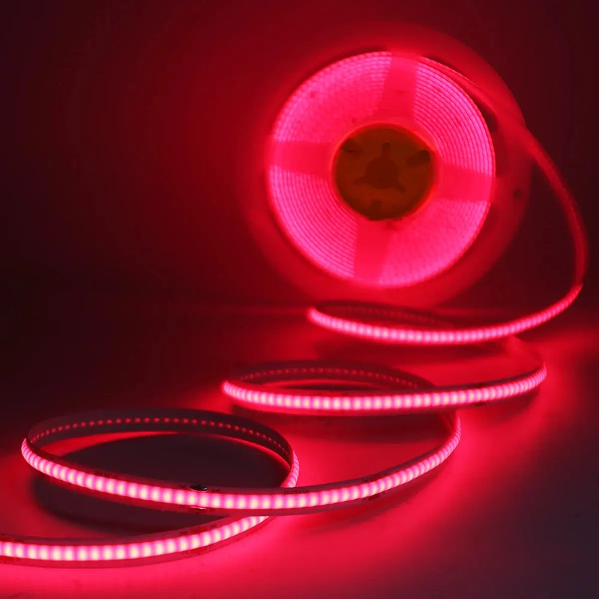 Motion Sensor COB LED Strip Light - Battery-Powered, 320 LEDs/m, Multi-Color, 3mm/5mm/8mm