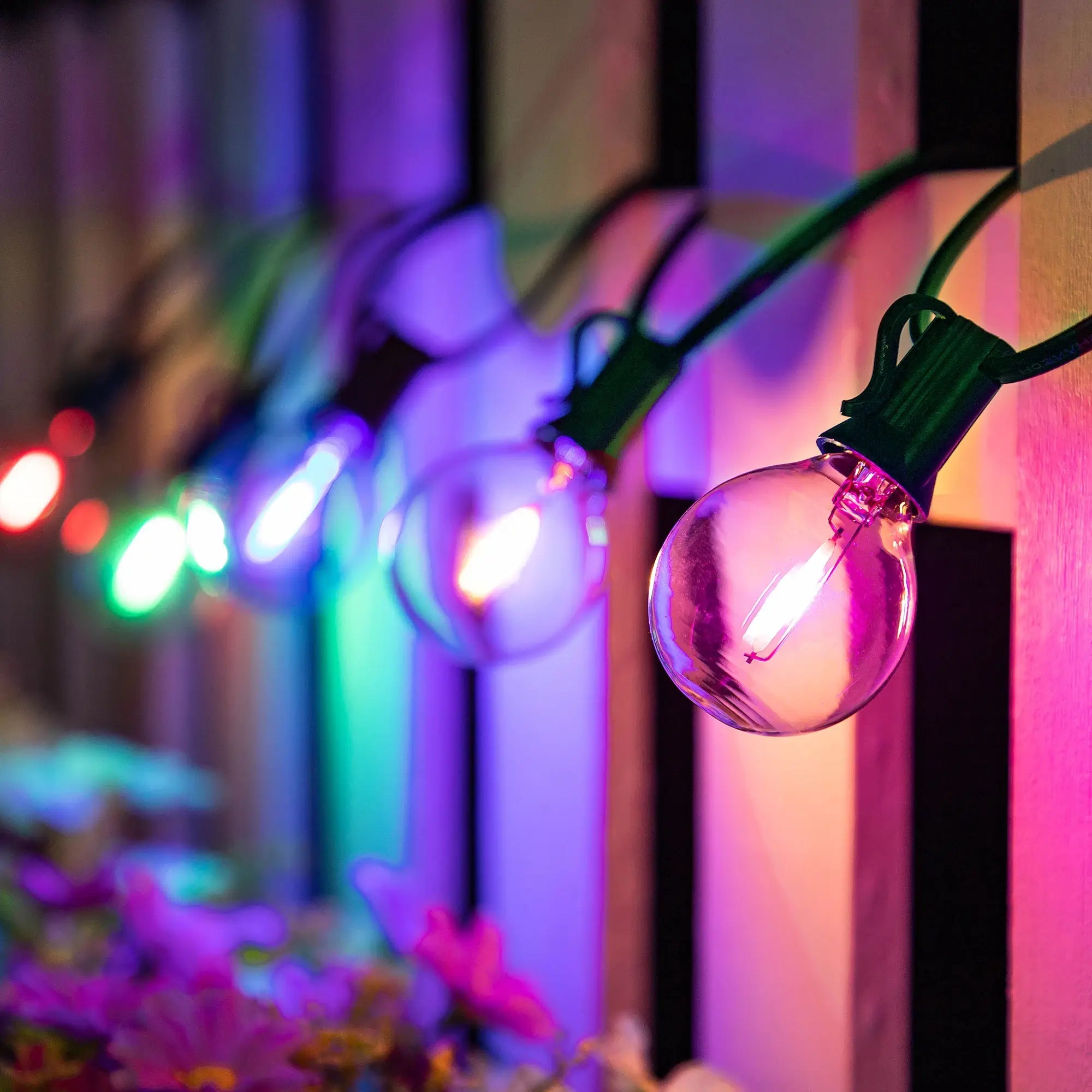 Multicolor G40 Outdoor String Lights, 110V Led String Light Waterproof Connectable - Lumaz