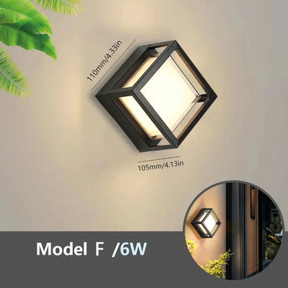 Multiple Styles Motion-Sensor LED Outdoor Wall Light for Porch & Garden