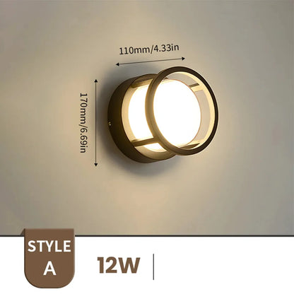 Multiple Styles Motion-Sensor LED Outdoor Wall Light for Porch & Garden