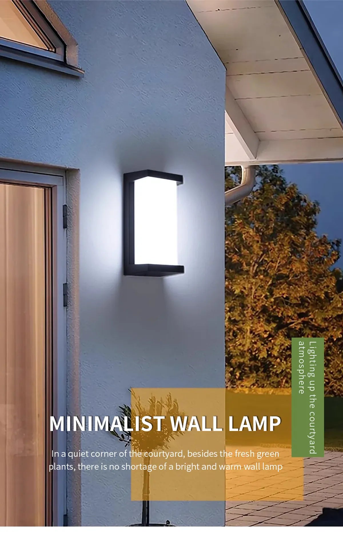 Multiple Styles Motion-Sensor LED Outdoor Wall Light for Porch & Garden