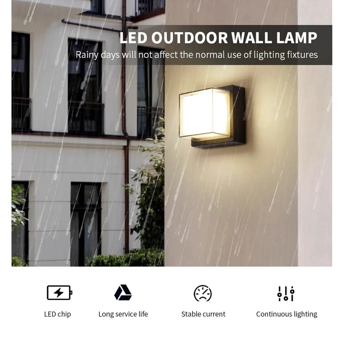 Multiple Styles Motion-Sensor LED Outdoor Wall Light for Porch & Garden