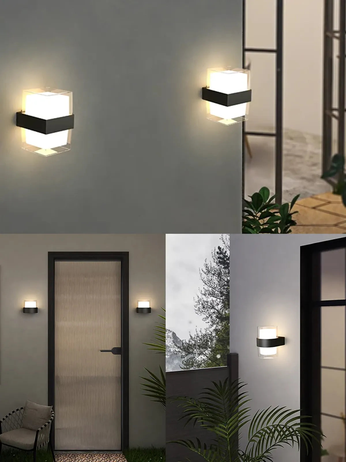 Multiple Styles Motion-Sensor LED Outdoor Wall Light for Porch & Garden