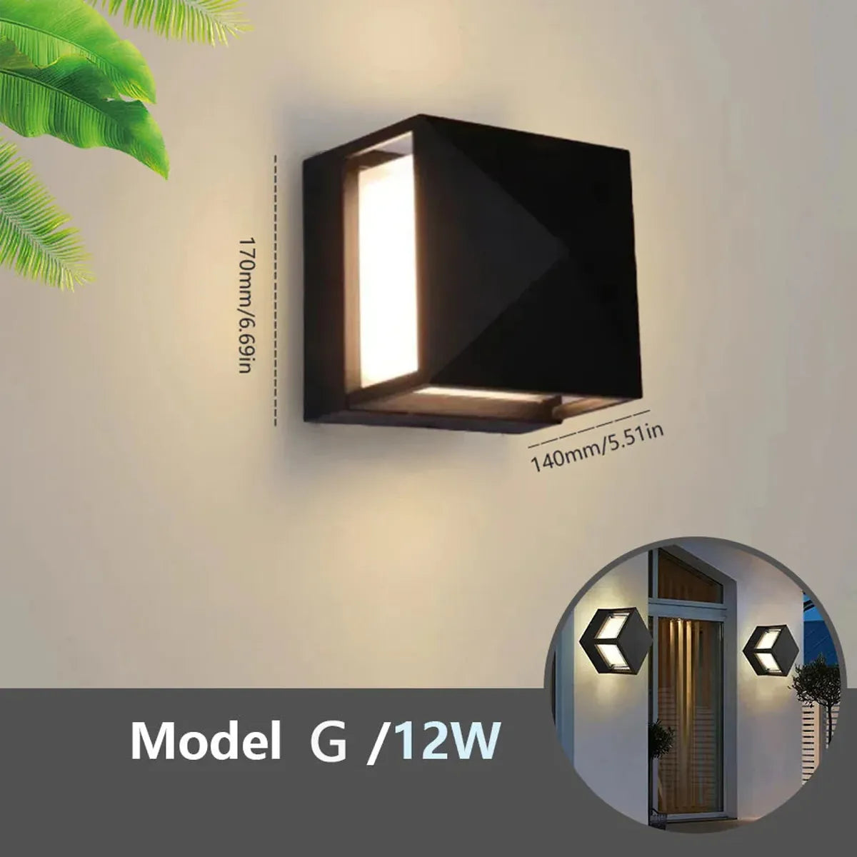 Multiple Styles Motion-Sensor LED Outdoor Wall Light for Porch & Garden