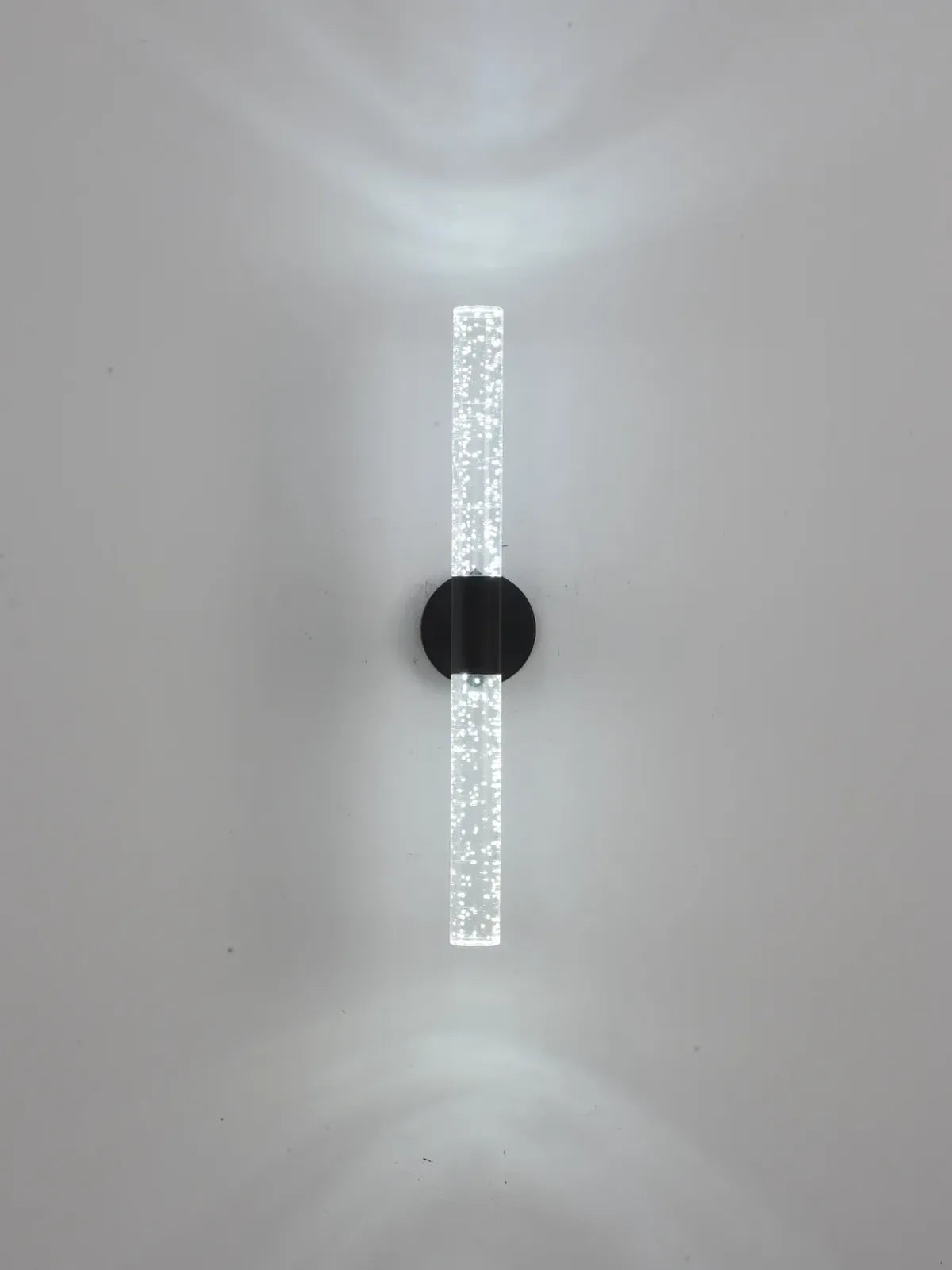LED-Wandleuchte Nordic Crystal Bubble Rod – Aluminiumsockel, nach oben und unten gerichtete Beleuchtung, Schwarz/Gold
