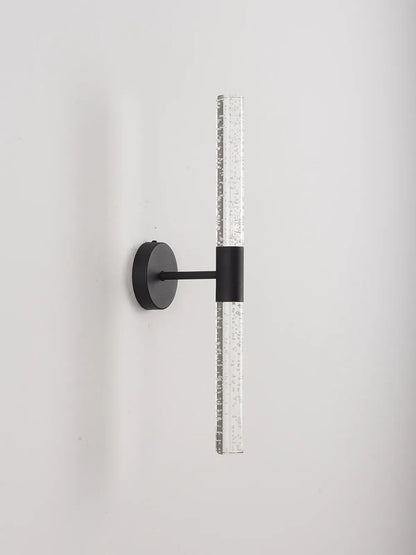 LED-Wandleuchte Nordic Crystal Bubble Rod – Aluminiumsockel, nach oben und unten gerichtete Beleuchtung, Schwarz/Gold