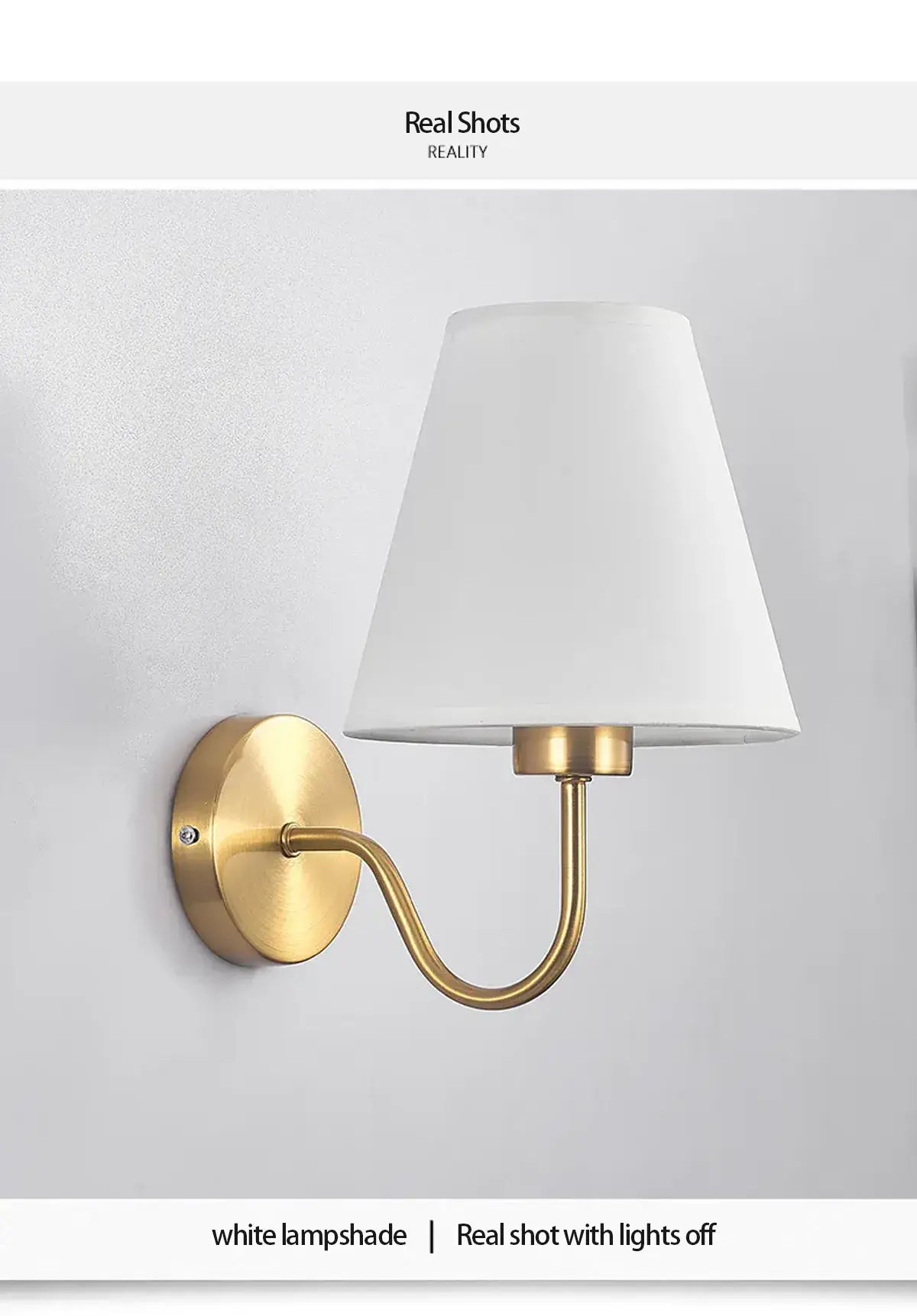 Nordische Stoffwandleuchte – Modernes Design aus Eisen und Stoff, E26/E27-Leuchtmittel, eleganter Schwanenhals, Festanschluss