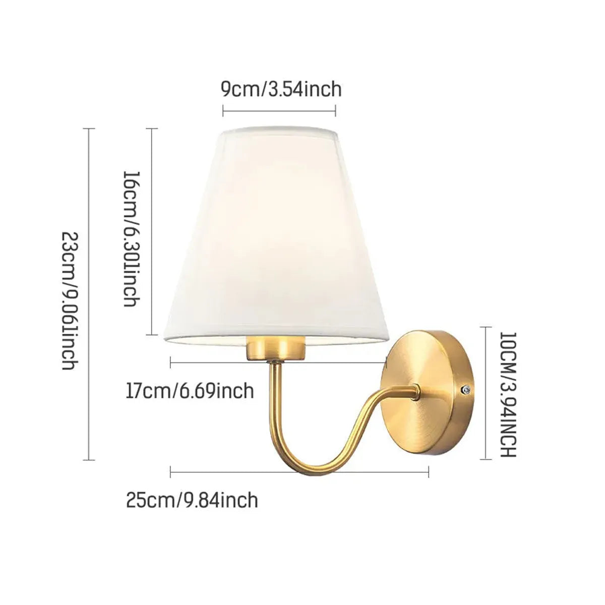 Nordische Stoffwandleuchte – Modernes Design aus Eisen und Stoff, E26/E27-Leuchtmittel, eleganter Schwanenhals, Festanschluss