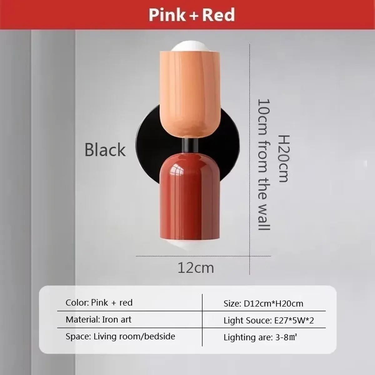 Nordic LED Wall Lamps Modern Minimalist Cream Double Head Lights For Bedroom Bedside