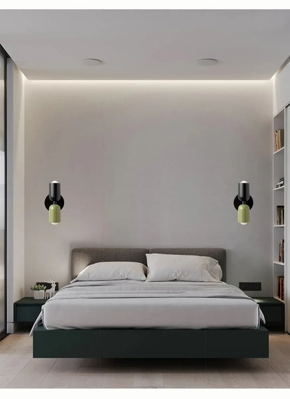 Nordic LED Wall Lamps Modern Minimalist Cream Double Head Lights For Bedroom Bedside