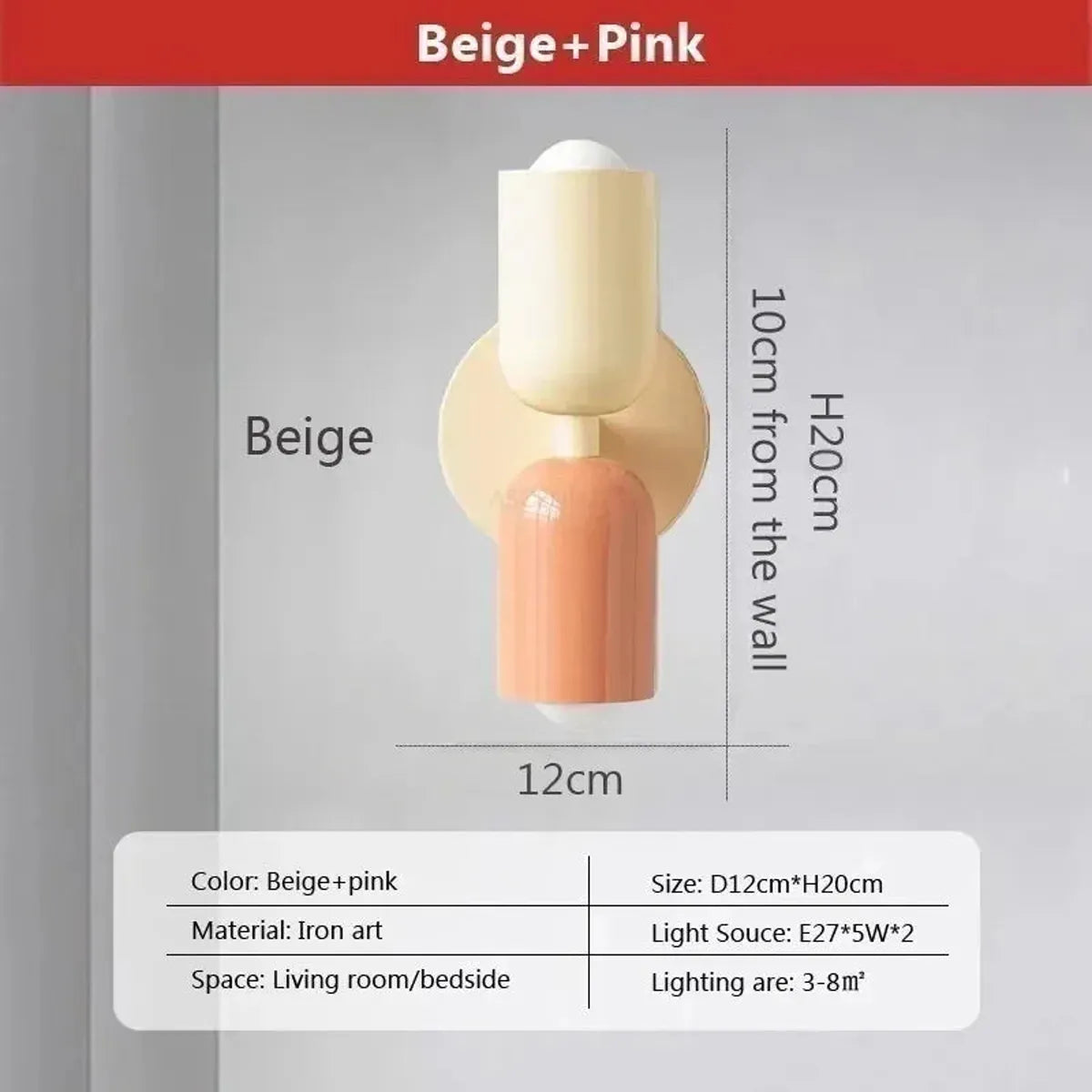 Nordic LED Wall Lamps Modern Minimalist Cream Double Head Lights For Bedroom Bedside