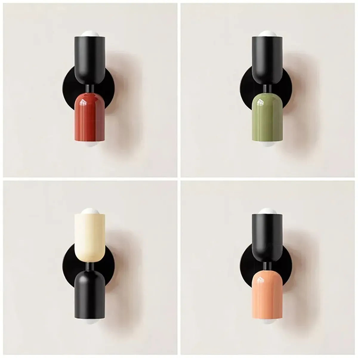 Nordic LED Wall Lamps Modern Minimalist Cream Double Head Lights For Bedroom Bedside