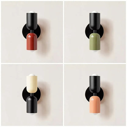 Nordic LED Wall Lamps Modern Minimalist Cream Double Head Lights For Bedroom Bedside