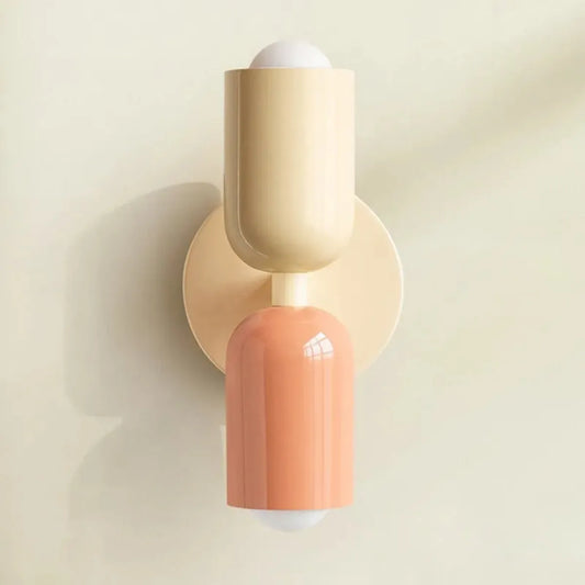 Nordic LED Wall Lamps Modern Minimalist Cream Double Head Lights For Bedroom Bedside