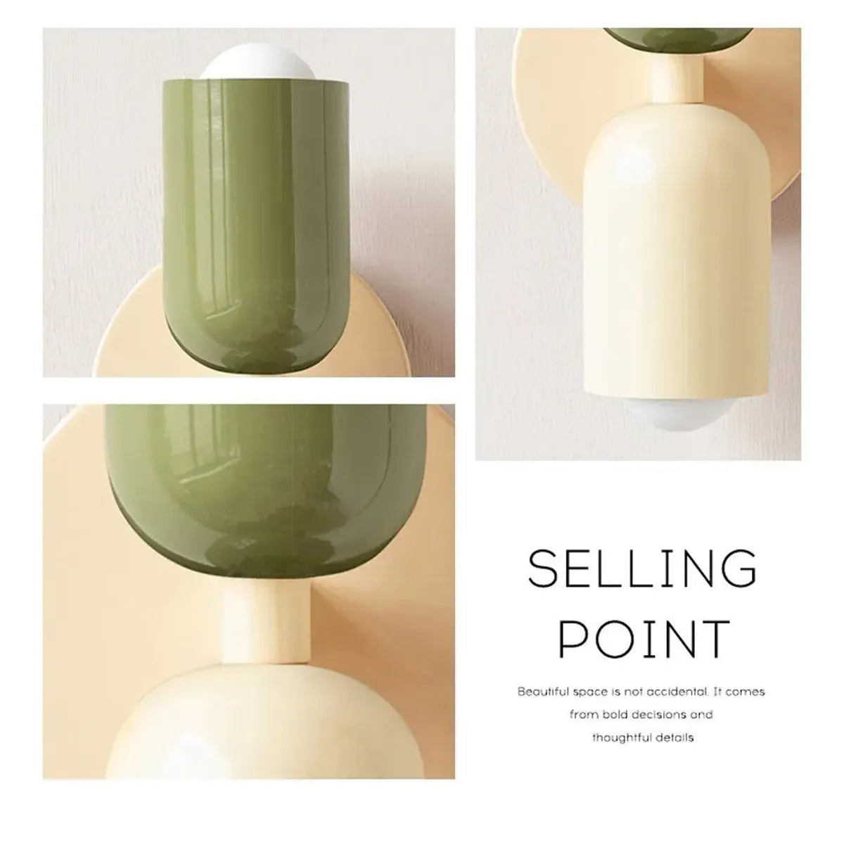 Nordic LED Wall Lamps Modern Minimalist Cream Double Head Lights For Bedroom Bedside