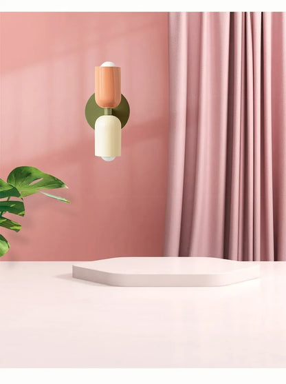 Nordic LED Wall Lamps Modern Minimalist Cream Double Head Lights For Bedroom Bedside