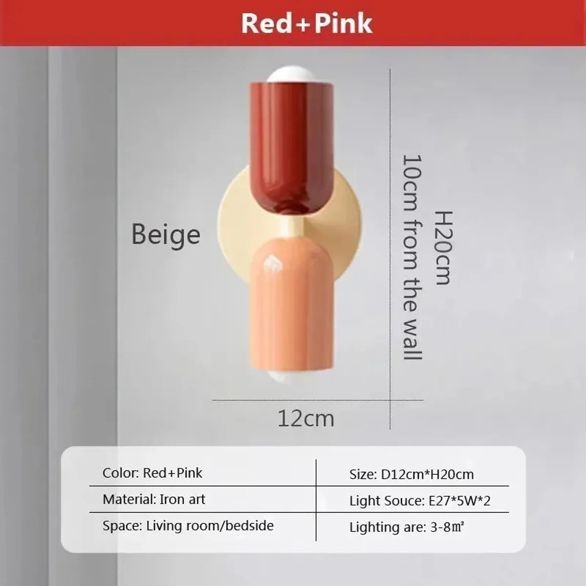 Nordic LED Wall Lamps Modern Minimalist Cream Double Head Lights For Bedroom Bedside