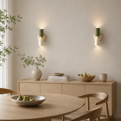 Nordic Cream Double Head LED Wall Lamp - Up Down Lighting, E27 Base