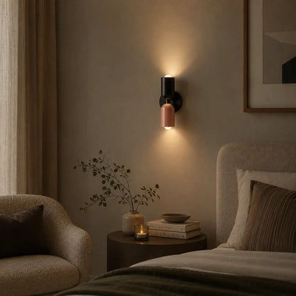 Nordic Cream Double Head LED Wall Lamp - Up Down Lighting, E27 Base