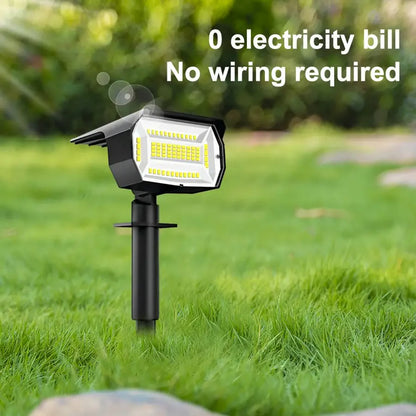 Outdoor 72/68 LEDs Solar Landscape Spotlight Waterproof 3 Modes Solar Garden Lights