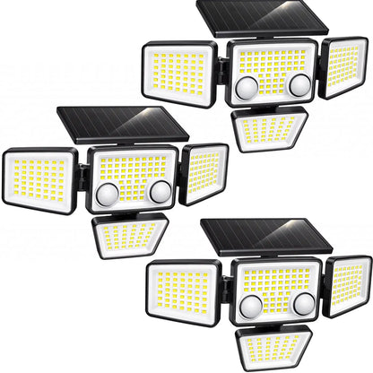 Outdoor Solar Flood Lights 3000LM 188 LED Motion Sensor Security Lights for Backyard