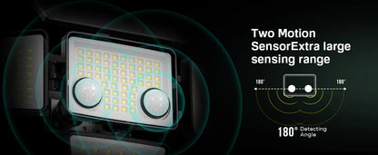 Outdoor Solar Flood Lights 3000LM 188 LED Motion Sensor Security Lights for Backyard