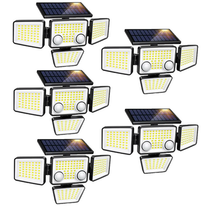 Outdoor Solar Flood Lights 3000LM 188 LED Motion Sensor Security Lights for Backyard