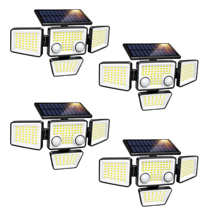 Outdoor Solar Flood Lights 3000LM 188 LED Motion Sensor Security Lights for Backyard
