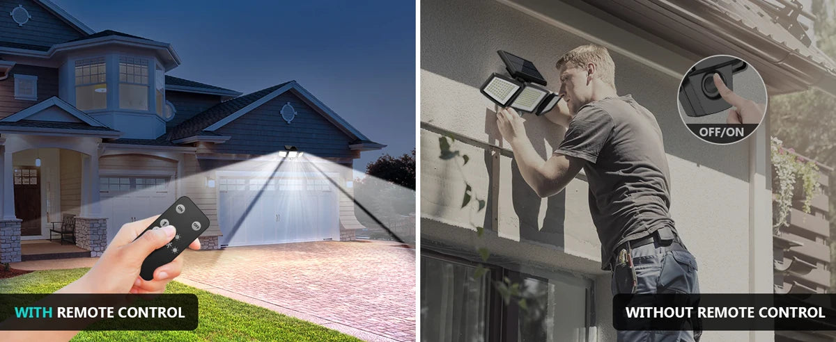 Outdoor Solar LED Wall Light with 200+ LEDs Waterproof and Motion Sensor Security Light