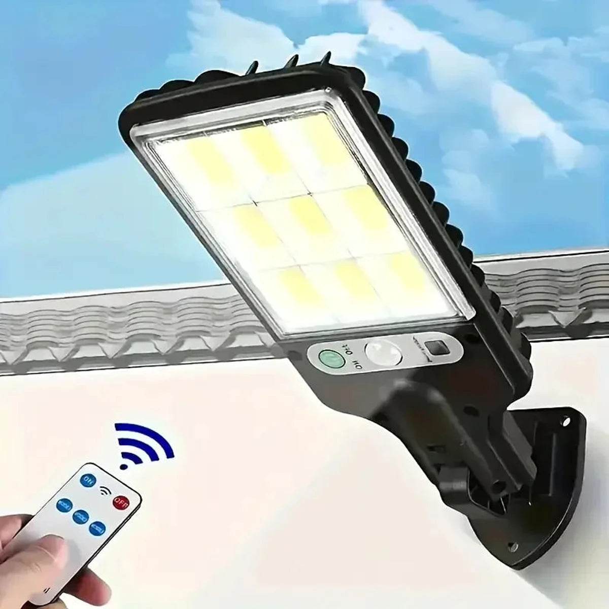 Outdoor Solar LED Wall Light with Motion Sensor, Waterproof for Garden Lighting