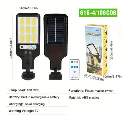 Outdoor Solar LED Wall Light with Motion Sensor, Waterproof for Garden Lighting
