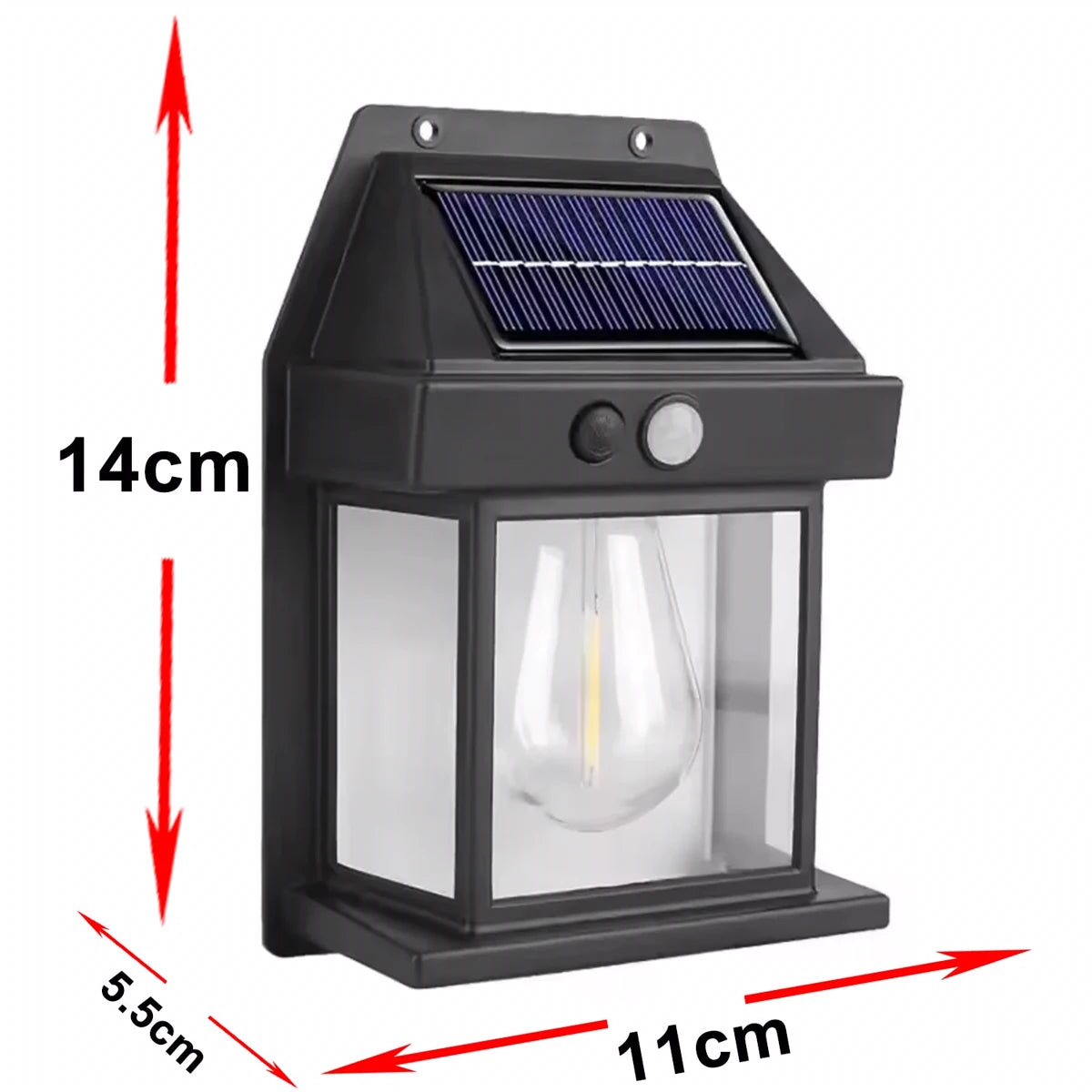 Outdoor Solar Wall Lamp Waterproof Induction Lamp Household Garden Wall Light
