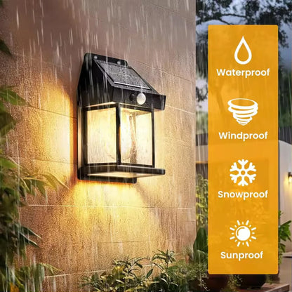 Outdoor Solar Wall Lamp Waterproof Induction Lamp Household Garden Wall Light