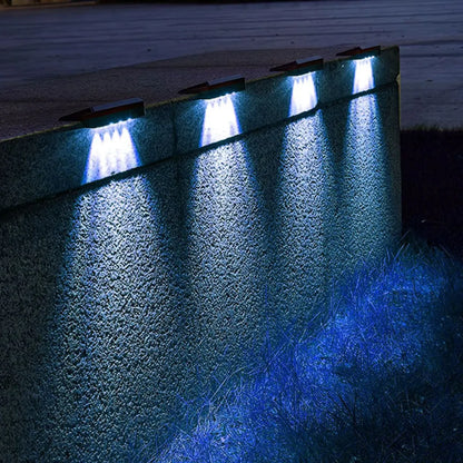 Ultra-Bright Outdoor Solar Wall Lights Waterproof LED Fence Lights for Yard Pathway
